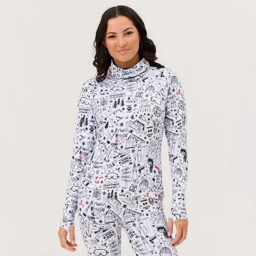 Krimson Klover Langarmshirt Graffiti Turtleneck schwarz XS - Stylisches Langarmshirt mit Turtleneck aus recyceltem Polyester, ideal für einen modernen Look. Perfekt für den Alltag und bequem im Tragen.