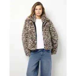 Noisy may Kunstfelljacke in Beige