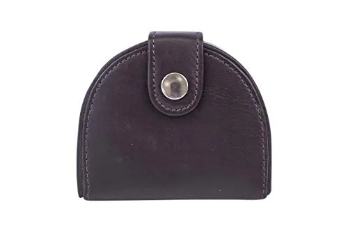 LEAS Schüttelbörse Münzbörse in Echt-Leder, braun in braun von LEAS