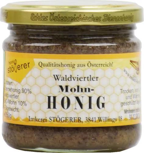 Honig mit Mohn 250g