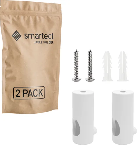 2x Affenschaukel Weiß Aufputz-Kabelhalter Deckenpins Textilkabel Halterung