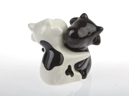 by-Bers Kuh Umarmung, Bulle, Rindvieh, auch als Frosch, Maus, Hund, Tiere, Salzstreuer, Salz- und Pfefferstreuer Set als Geschenk, aus Keramik (Kuh)