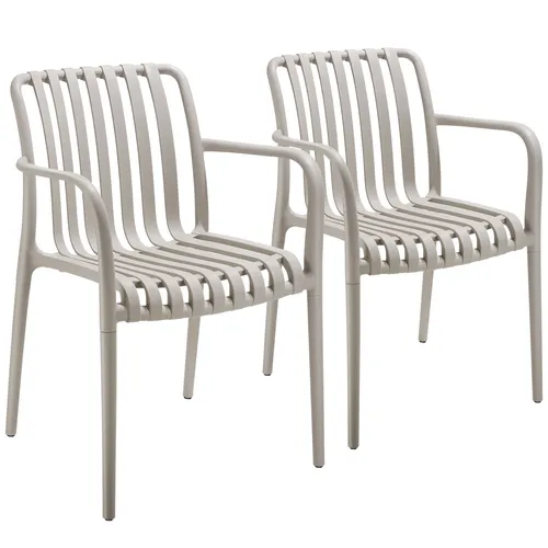 tectake® Gartenstühle stapelbar von tectake