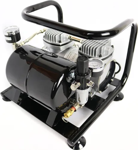 Sparmax Airbrush-Kompressor AC-500 - Airbrush-Kompressor mit Tank, leise im Betrieb und ideal für präzise Airbrush-Anwendungen, perfekt für Hobbykünstler und Profis.