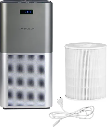 Genius Invictus Air P7 Luftreiniger - Luftreiniger für Räume bis 400 m² mit HEPA 13 Filter, entfernt 99,95% Allergene und Gerüche, ideal für Allergiker und Haustierbesitzer.