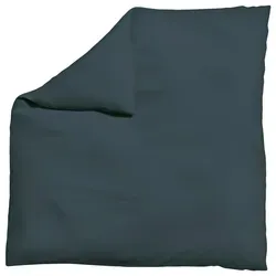 Produktbild Schlafgut Bettdeckenbezug Woven Satin Dunkelgrau, 200x200 cm