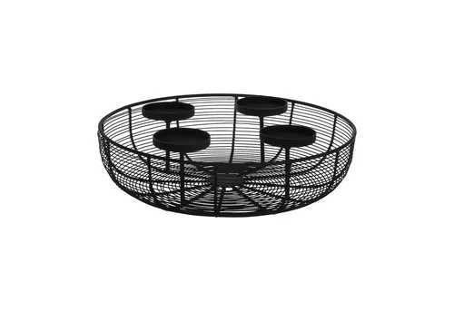 EGLO Living Kerzenständer Hagony - Zeitloser Eleganz - Kerzenständer, H10 x Ø36 cm, schwarz, ideal für stilvolle Akzente in jedem Raum.