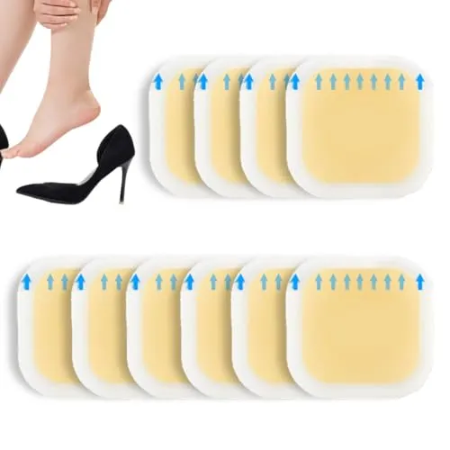 Blasenpflaster Ferse，Blasenpflaster set hydrokolloid pflaster set für Ferse, Zehen und Füße，Reibungsschmerzen Zehen (50 * 50mm, stück, 10)