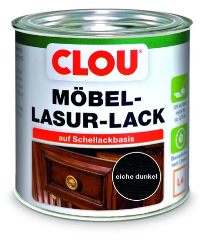 Clou Möbel Lack L4 125 ml eiche dunkel Holzlack