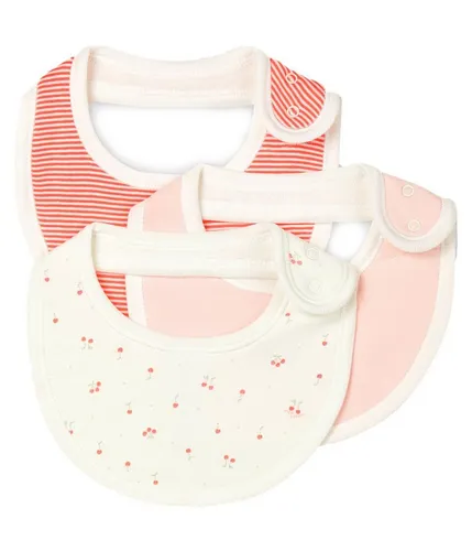 Petit Bateau Lätzchen 3er Set in Rosa und Creme - Praktisches Lätzchen-Set von Petit Bateau – ideal für Babys und als liebevolles Geschenk zur Taufe oder Geburt. Hergestellt aus hochwertiger Baumwolle für angenehmen Tragekomfort.