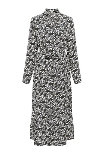 Mavi Damen Long Printed Dress Kleid, Black geo Print, M - Freizeitkleid für Damen, hochwertig und komfortabel, ideal für verschiedene Anlässe und in vielen Größen erhältlich.