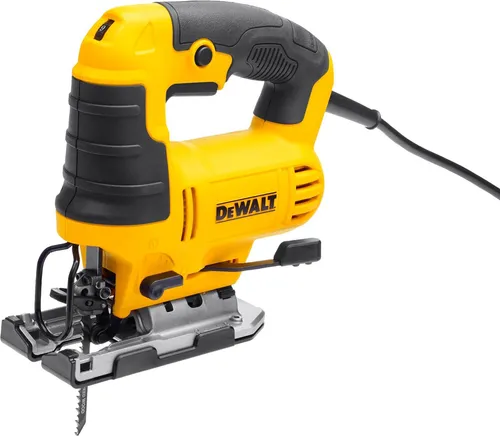 Dewalt 650 Watt Pendelhub-Stichsäge DWE349 - Präzise Sägen leicht gemacht: Mit 3-fachem Pendelhub und werkzeuglos einstellbarem Neigungswinkel bis 45°, ideal für saubere Schnittergebnisse und vielseitige Anwendungen.