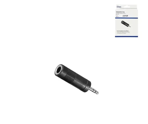 DINIC Audioadapter 3,5mm Stereo Stecker auf 6,35mm Buchse, schwarz #1906845