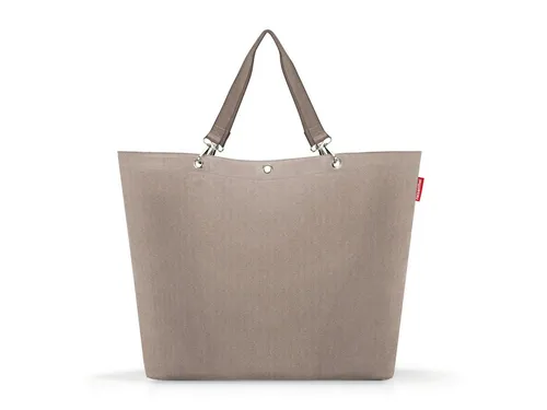 reisenthel shopper XL herringbone mokka – Geräumige und stilvolle Einkaufstasche - Einkaufstasche aus wasserabweisendem Material, ideal für Großeinkäufe und Freizeitaktivitäten – robust und nachhaltig aus recycelten PET-Flaschen.