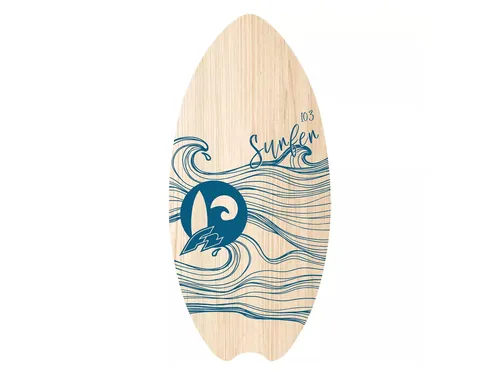 F2 Skimboard Skim Board Wood Surfer 103cm Blau 2024/25 - Surfboards für flaches Wasser, aus robustem Holz für hohe Stabilität und Langlebigkeit, erhältlich in zwei stylischen Designs für einen individuellen Look.