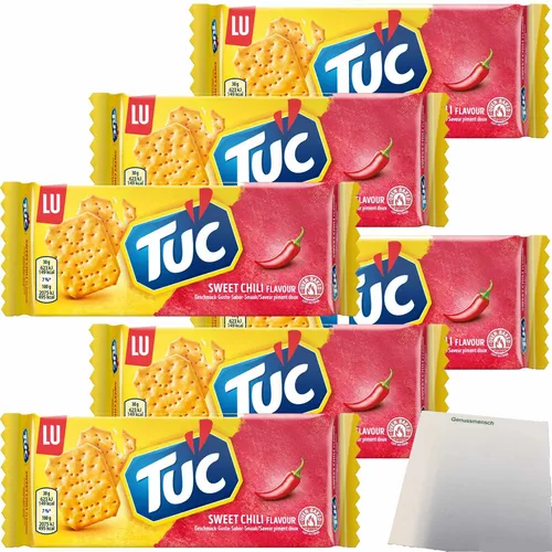 TUC Cracker Sweet Chili Würzung Salzgebäck 6er Pack 6x100g Packung usy Block
