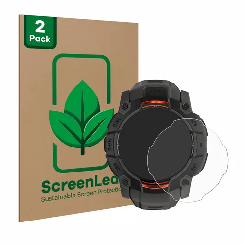 2x ScreenLeaf Displayschutzfolie für Garmin Instinct 3 Solar (45 mm) nachhaltig