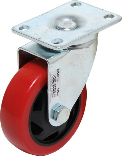 BGS Do It Yourself Lenkrolle | rot/schwarz | Ø 100 mm