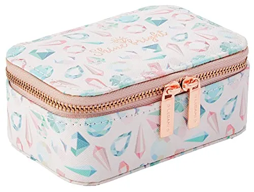 Legami Bling Queen Shine Schmuckkästchen - Praktische und tragbare Schmuckschatulle im Mini-Format mit drei Fächern, Reißverschluss und weichem Samt ausgekleidet. Ideal für die perfekte Organisation Ihres Schmucks, besonders auf Reisen.