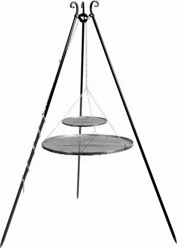 Schwenkgrill GLEIWITZ 180 cm inkl. Doppelrost aus Rohstahl in verschiedenen Größen