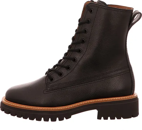 Paul Green Schnürstiefelette aus Glattleder in Schwarz - Größe 40,5 EU - Wanderschuhe mit komfortablem Blockabsatz (4 cm) und casual Stil, ideal für stylische Outdoor-Aktivitäten.