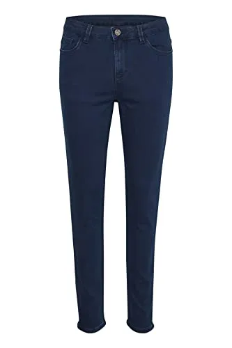 Kaffe Damen Skinny Slim Fit High Waist Jeans - Hochwertige Damenjeans in Dunkelblau, mit Stretch für optimalen Tragekomfort und eine perfekte Passform.