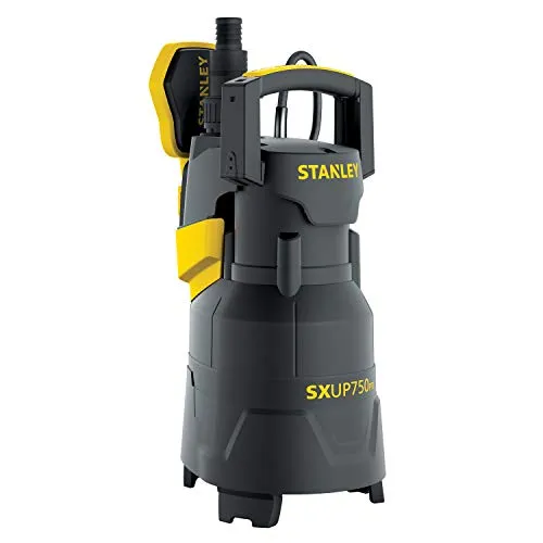 Stanley Tauchpumpe SXUP750PTE - Leistungsstarke Klar- und Schmutzwasserpumpe - Wasserpumpen mit 750 W und max. Förderleistung von 13.500 l/h. Ideal für zuverlässiges Abpumpen von Klar- und Schmutzwasser dank automatischem Schwimmerschalter und robustem Design.