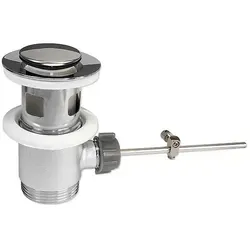 Excenter Ablaufgarnitur mit kleinem Stopfen für Waschbecken - mit Überlauf