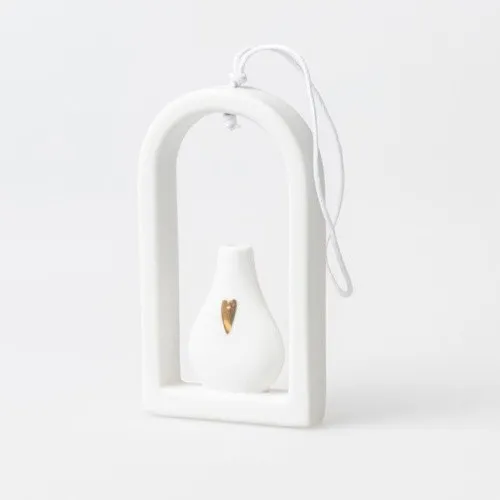 Mini Wandvase Herz in weiß von Räder