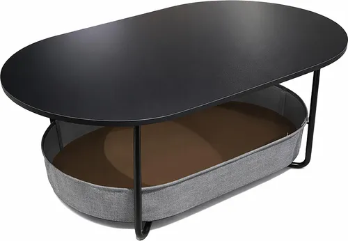 Ovaler Couchtisch mit Stauraum