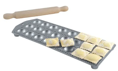 Eppicotispai Ravioli-Maker mit Nudelholz, 24 Löchern