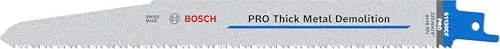 Bosch Accessories S 1130 CF Säbelsägeblatt, 5er-Pack für Heavy Metal - Säbelsägeblätter für präzises Schneiden von dicken Metallen. Mit Micro Edge-Zahngeometrie für maximale Lebensdauer und Stabilität bei starken Blechen und Rohren.