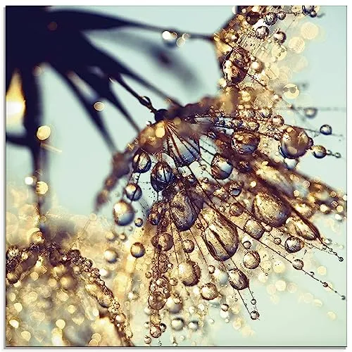 Artland Glasbild Pusteblume Goldener Regen, Blumen (1 St), in verschiedenen Größen