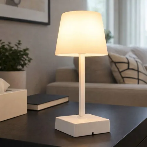 Tischleuchte Beistellleuchte Nachttischlampe CCT Touchdimmer USB Akku weiß LED