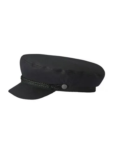 Brixton Unisex Fiddler Cap in Schwarz, Größe M - Caps & Hüte mit perfekter Passform, hochwertigem Metall-Logo-Pin und klassischem Design für einen modernen Look.