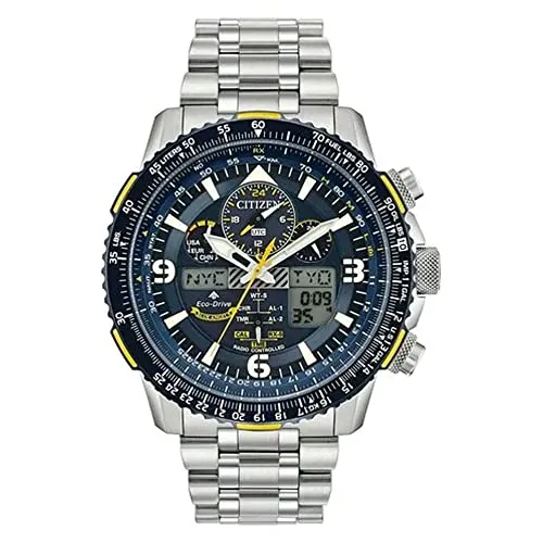 Citizen PROMASTER SKYHAWK - BLUE ANGELS EDITION Herrenuhr - Chronograph mit Multifunktion, wasserdicht bis 20 atm und Saphirglas - ideal für stilbewusste Herren, die das Besondere lieben.