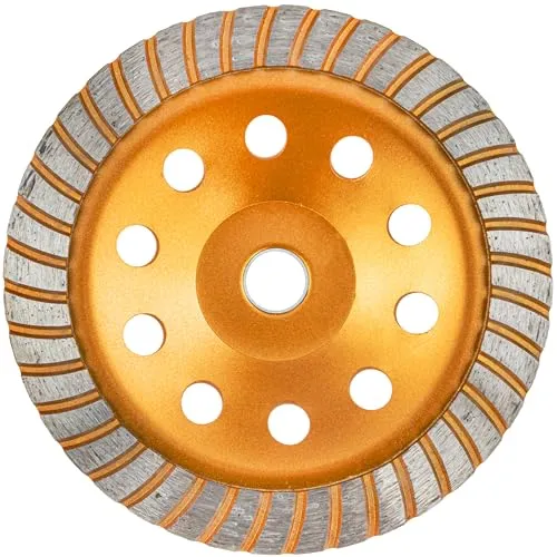 Diamant Schleiftopf 180 mm Schleifteller Diamantschleifscheibe Turbo Diamanttopfschleifer Turbo Betonschleifer Beton Topfschleifer Fliesenkleber Mauerwerk Naturstein Estrich