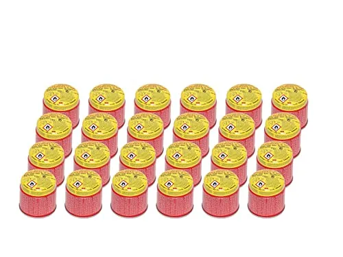 ROTHENBERGER C200 Supergas-Brenngas-Kartusche 24 Stück - Kocher-Zubehör mit integriertem Gas Lock System für maximale Sicherheit, ideal für Lötlampen, Bunsenbrenner und Campingkocher.