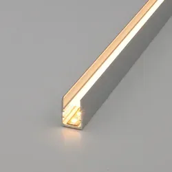 Led Alu Glasprofil F. 8,1mm Glas Freecut 10,3x15,2mm Mit Led 12v 2700k 1,5 Meter