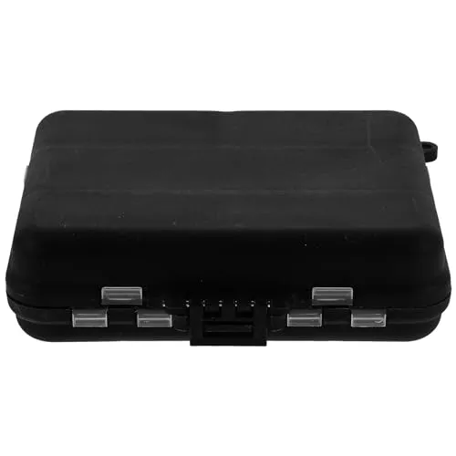 VORCOOL Fishing Tackle Box, Kunststoff Angelkasten Professionelle Angel Zubehör Aufbewahrungsbox (Schwarz)