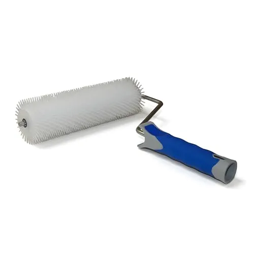 DEWEPRO Entlüftungsroller Stachelwalze ø75mm x 230mm Breite - Handstachelwalze mit 17mm Stachellänge - Entlüfterrolle, Entlüftungswalze - Igelwalze in Profi-Qualität