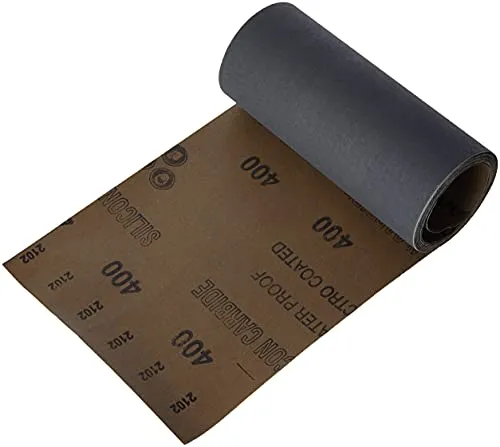 wolfcraft Schleifpapierrolle 3mx115 mm - 5816000 - Körnung 400 - für Metall, Lack, Kunststoff - Nass- und Trockenschleifen - für Schwing-& Handschleifer