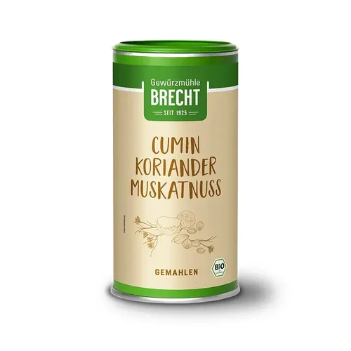 Brecht Bio Cumin Koriander Muskatnuss 220g Dose 58,41 EUR/kg