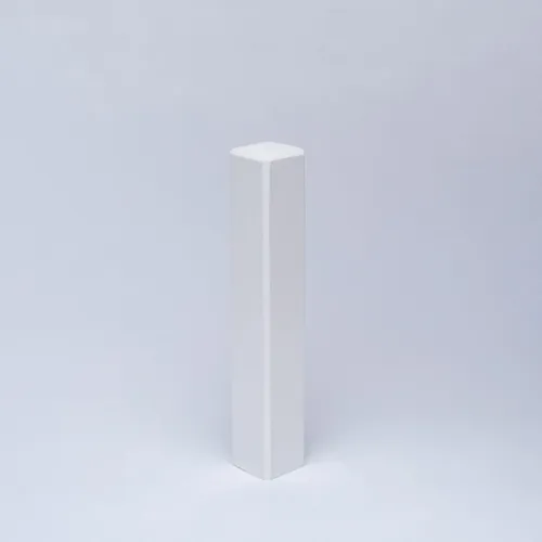 Massivholz Universal-Eckblock weiß lackiert RAL9010 - 125 x 20 x 20mm