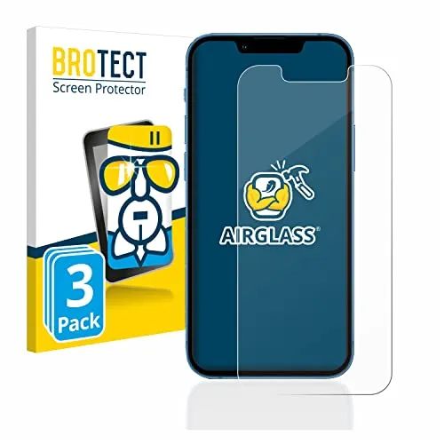 BROTECT 3 Stück Schutzglas für Apple iPhone 13 mini Schutzfolie Panzer Folie Glas Displayschutz Made in Germany [Kratzfest 9H, Anti-Fingerprint]
