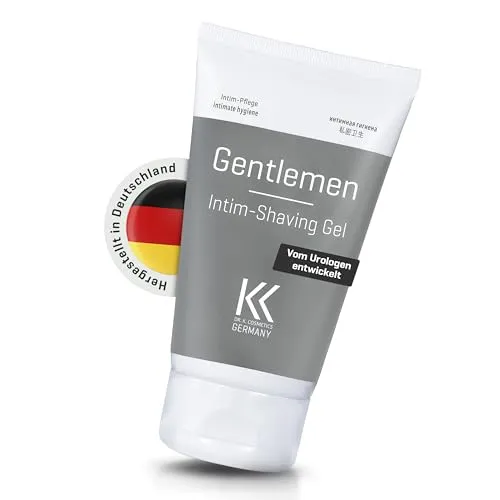 Dr. K. Cosmetics® GENTLEMEN Rasiergel Intimbereich für Männer [vom Urologen Entwickelt] 150ml anti Rasierpickel Intimbereich | Intim Rasur | Intimrasur Mann | intim shave | Körper Rasur Mann