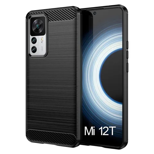 Hülle für Xiaomi 12T / 12T Pro,Handyhülle Schutzhülle Silikon Case Carbon Bumper
