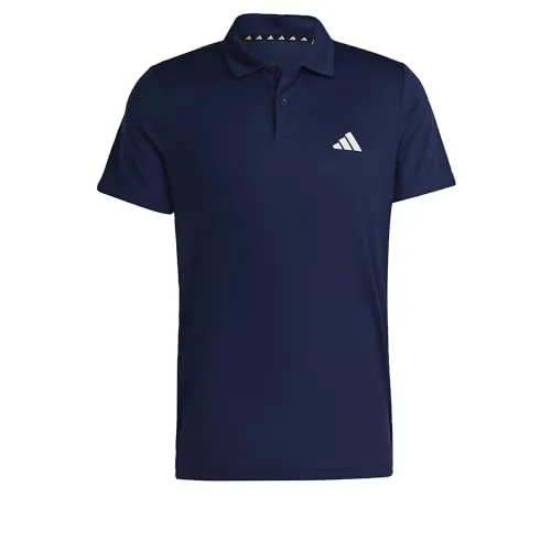 adidas Herren Train Essentials Training Polo Shirt, Dunkelblau/Weiß, S - Poloshirt für Herren mit regulärer Passform, aus 100 % recyceltem Polyester für nachhaltigen Komfort und AEROREADY-Technologie für optimale Feuchtigkeitsregulierung.
