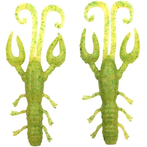 Spro Gummiköder für Barsche & Zander 9cm 5g Scent Series Insta Craw, Farbe:Wasabi Special
