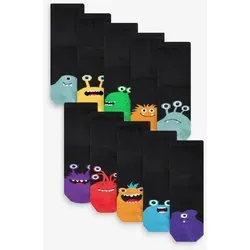 Next Kurzsocken 10 x Socken mit hohem Baumwollanteil (10-Paar) schwarz 37-40